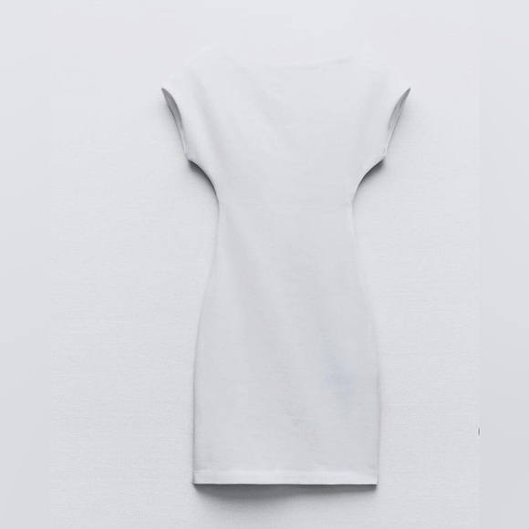 ZARA - NWTs Open Back Form Fitting Short White Dress - XS - Picture 5 of 6